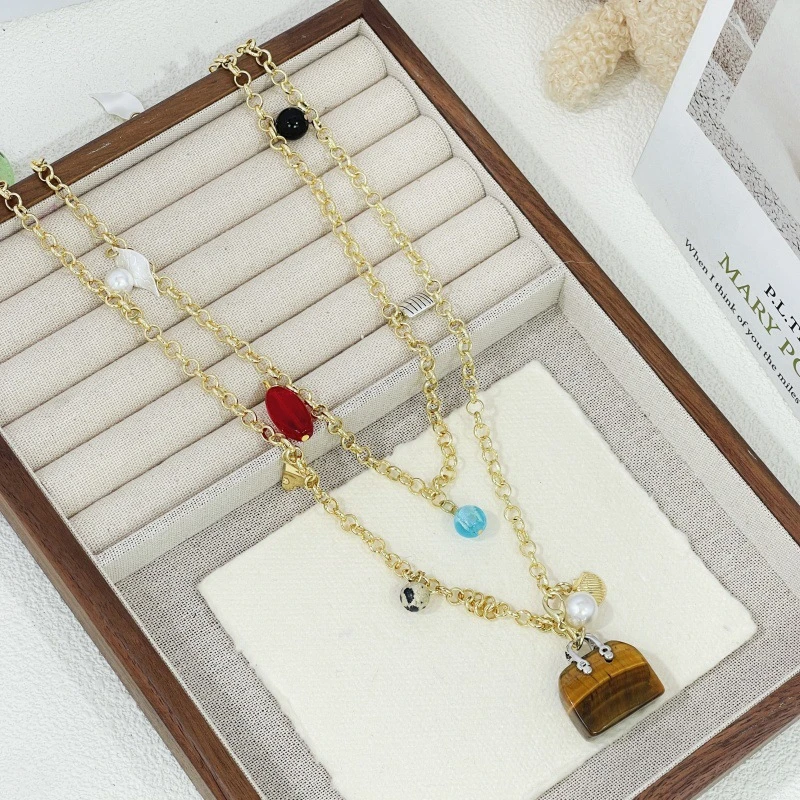 原创包包长款叠戴项链腰链包链