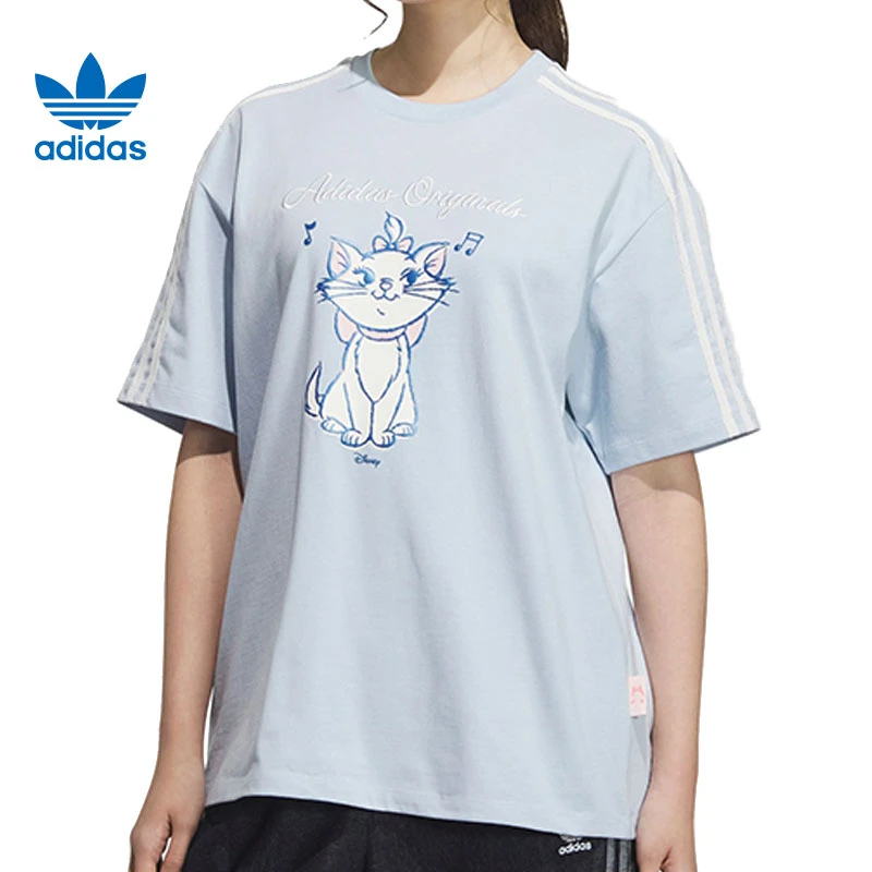 adidas阿迪达斯【太】三叶草女子运动休闲短袖T恤KC3098