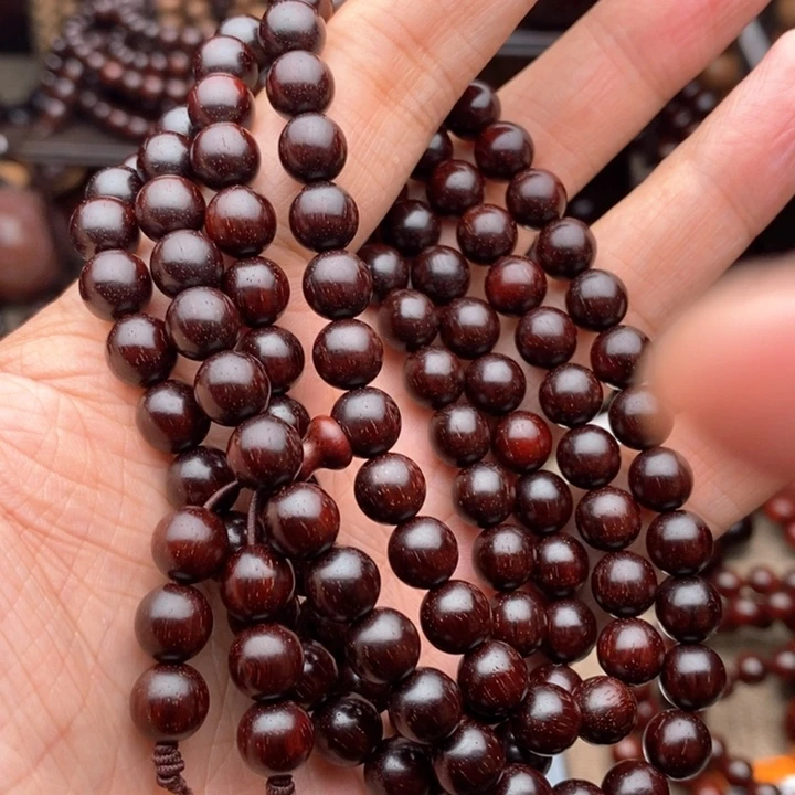 檀香紫檀（小叶紫檀）手串/手链0.8原汁原味泥料包浆款