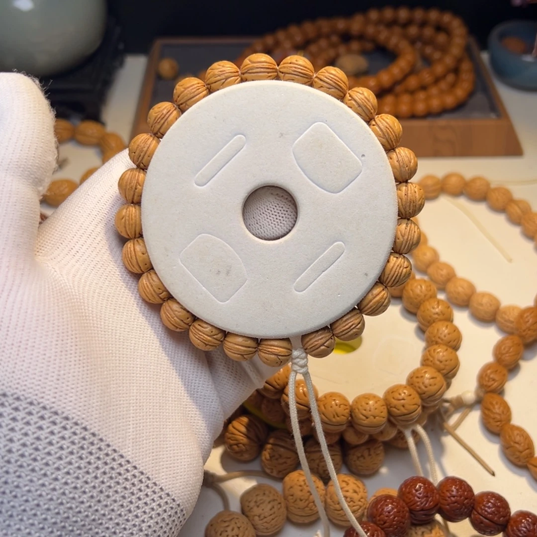 桃核手串奶豆桃核