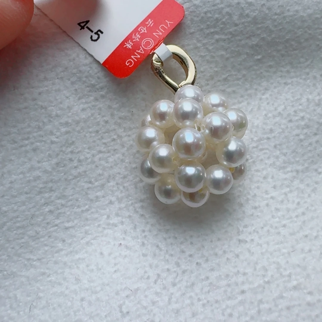 银S925镶嵌淡水珍珠颈饰@@bd154