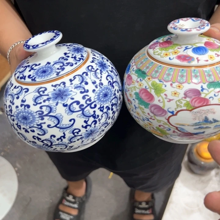 瑕疵福利品陶瓷茶叶罐介意勿拍