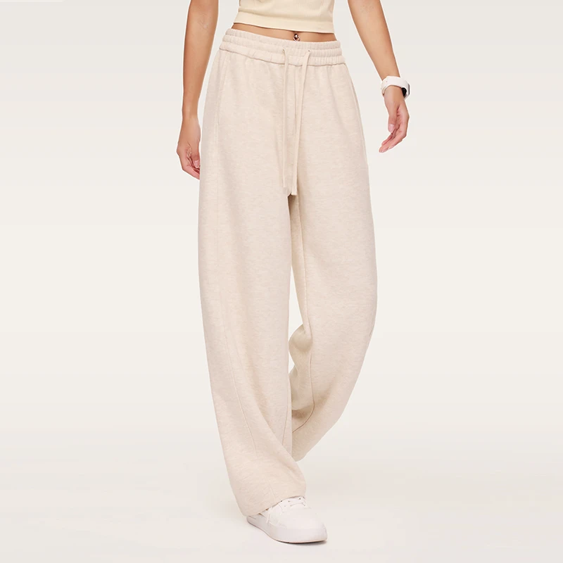 运动宽松休闲长裤显瘦跑步健身高腰户外日常通勤纯色简约5652