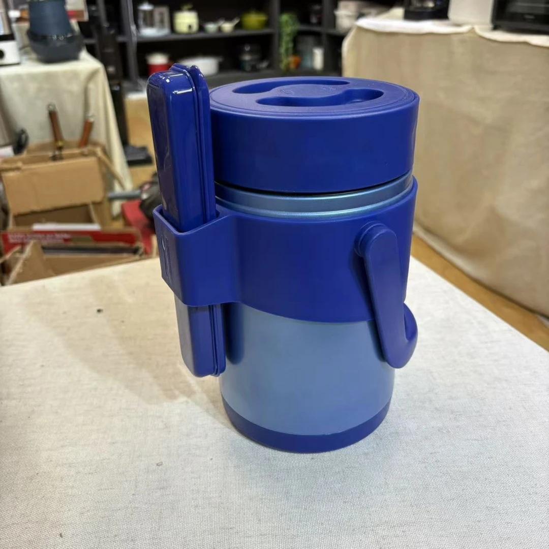 G94【微瑕慎拍】分餐饭盒套装带餐具304不锈钢家用带饭提桶