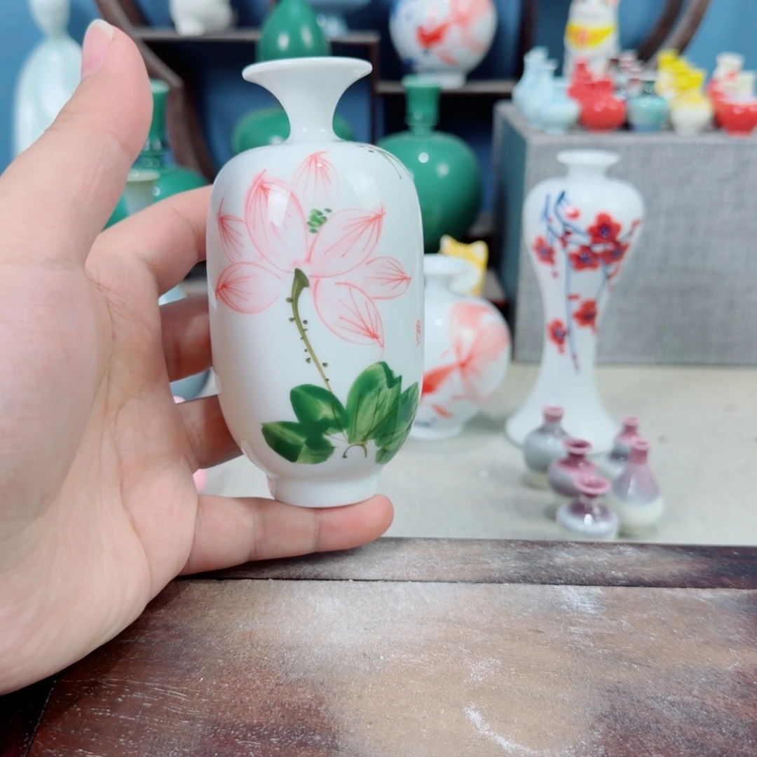 陶瓷手工小花器摆件