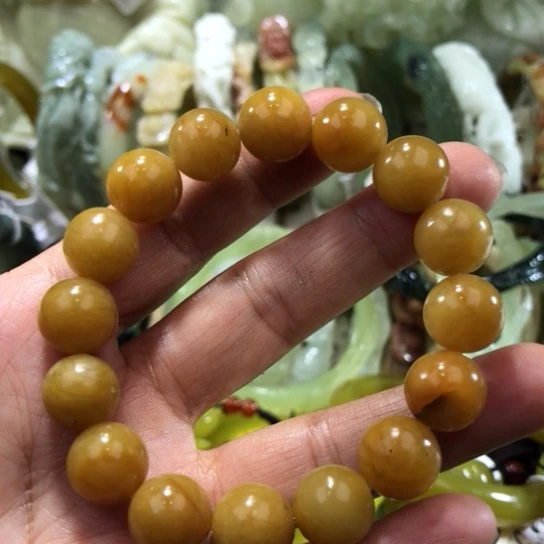 岫玉未镶嵌手把手链