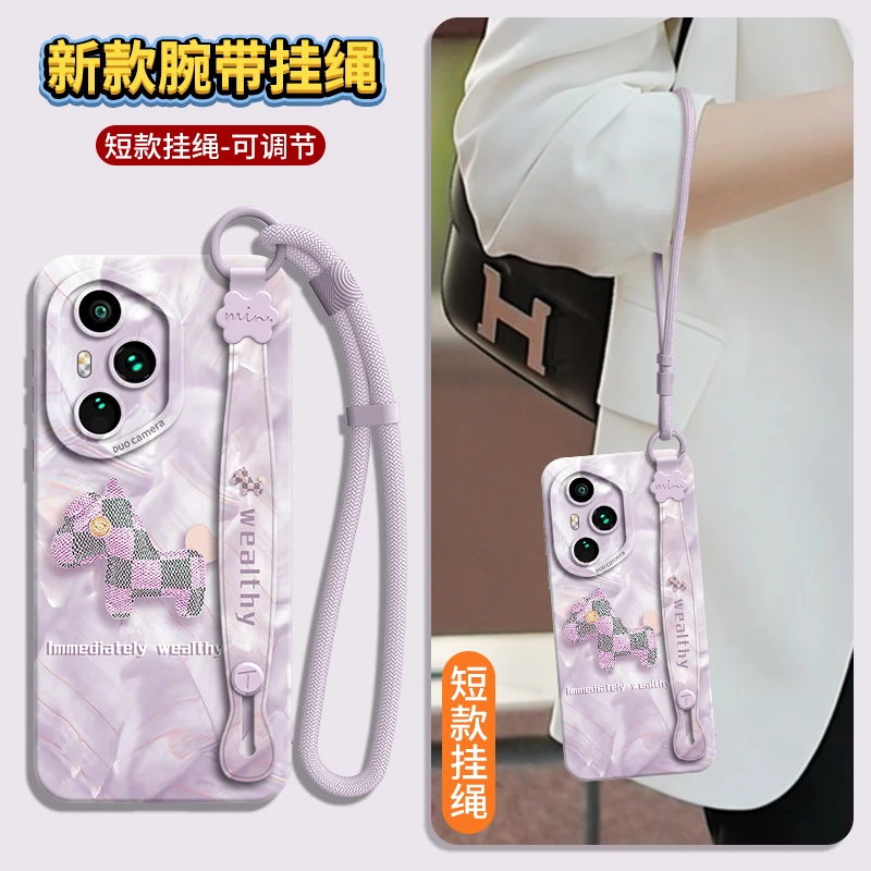 适用荣耀400手机外壳女新款300硅胶高级感亲肤感壳创意不沾指纹壳