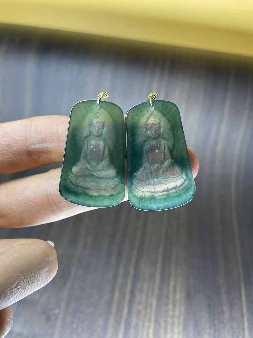 【1.20】18k翡翠观音吊坠多样性发其一@k