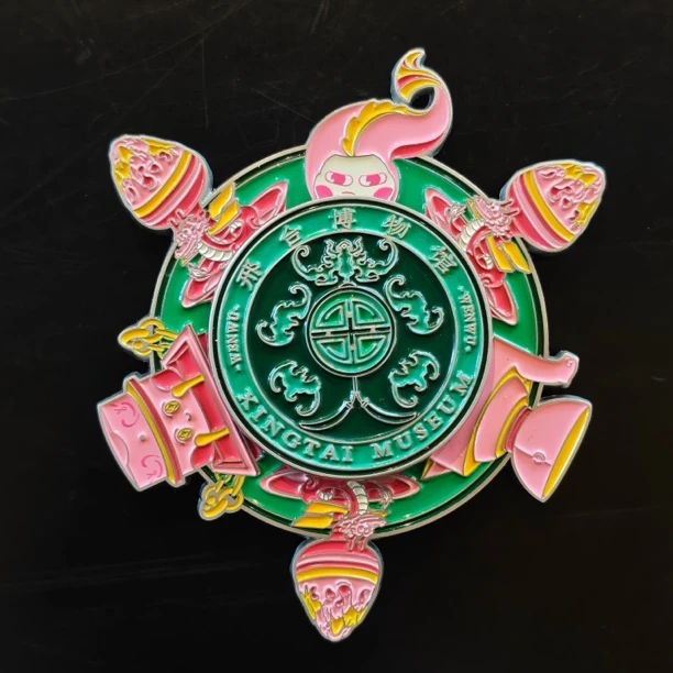 邢台博物馆文物旋转金属磁吸冰箱贴文创纪念品