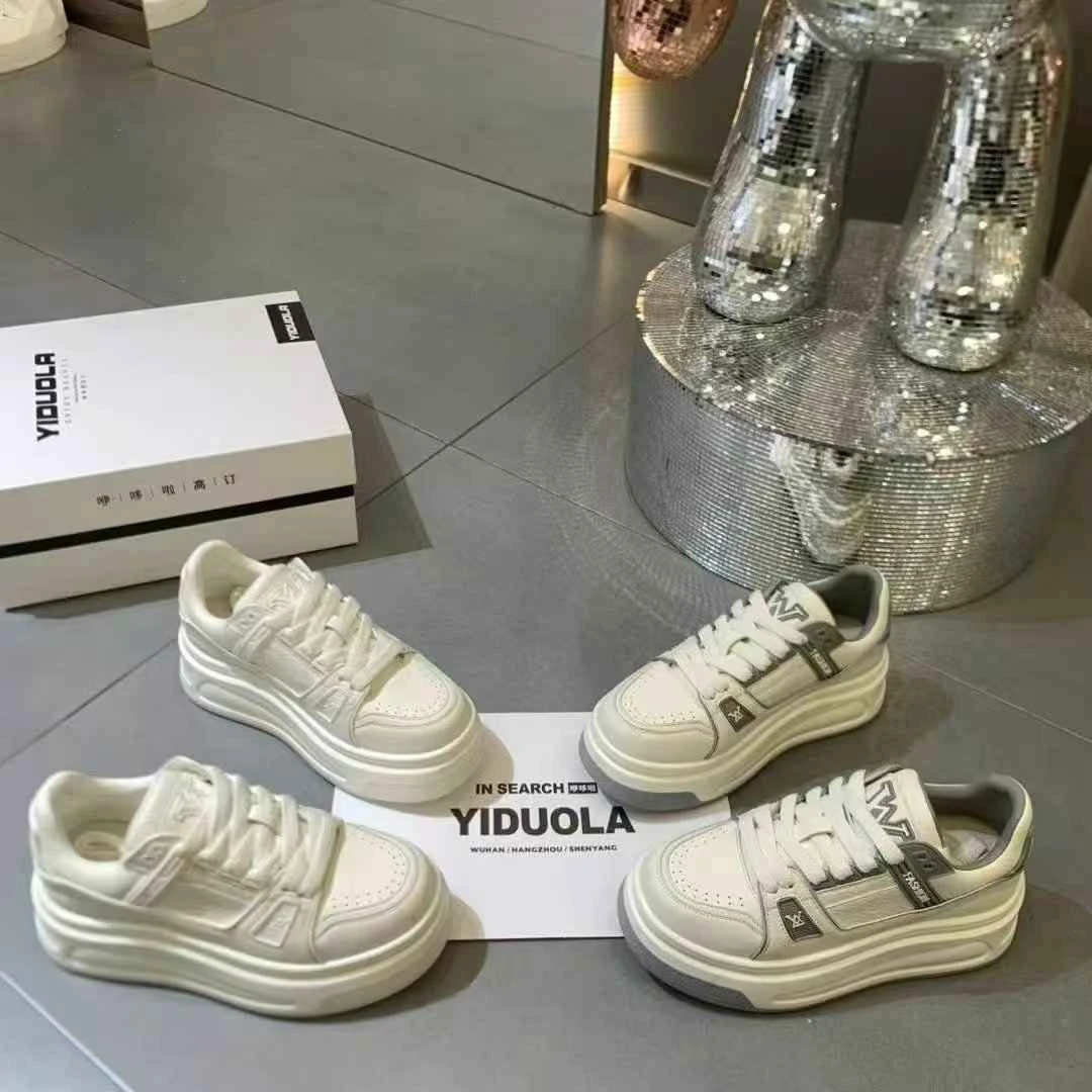 【苏蒂苏拉SDSL】9139小白鞋增高厚底板鞋春款百搭轻便休闲运动鞋