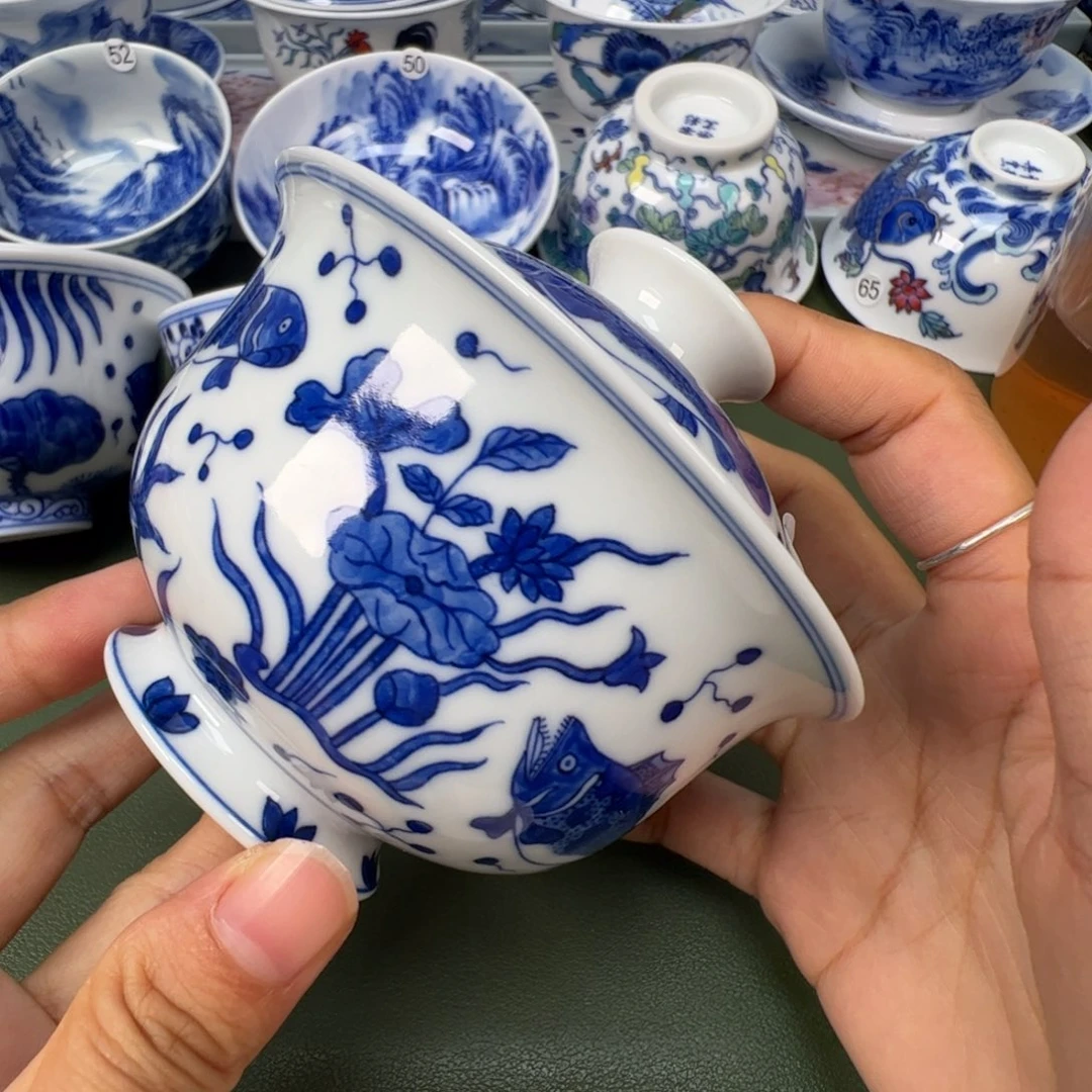 陶瓷景德镇纯手工纯手绘茶具木木36