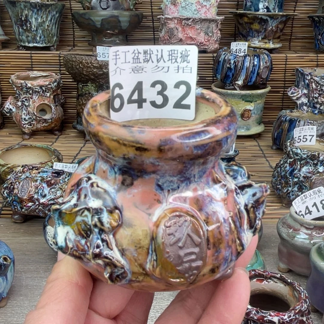 手工花盆默认瑕疵完美者勿拍