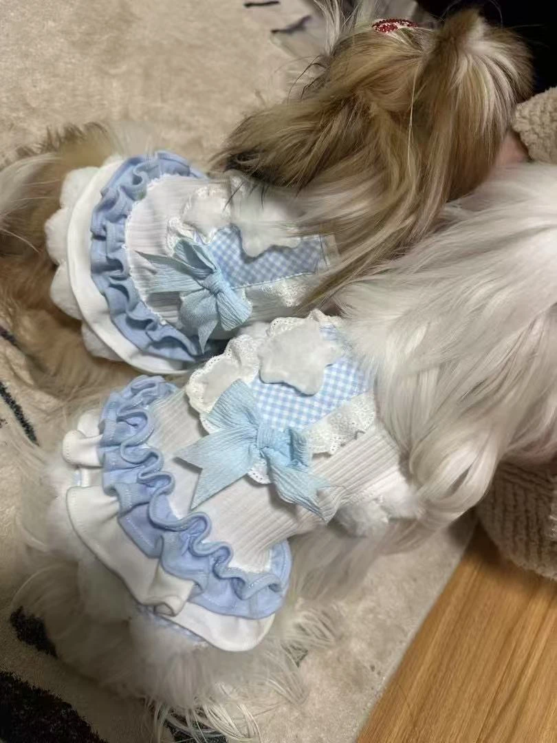 MiGoo宠物衣服春夏薄款家居服马尔济斯比熊约克夏泰迪西施猫咪。