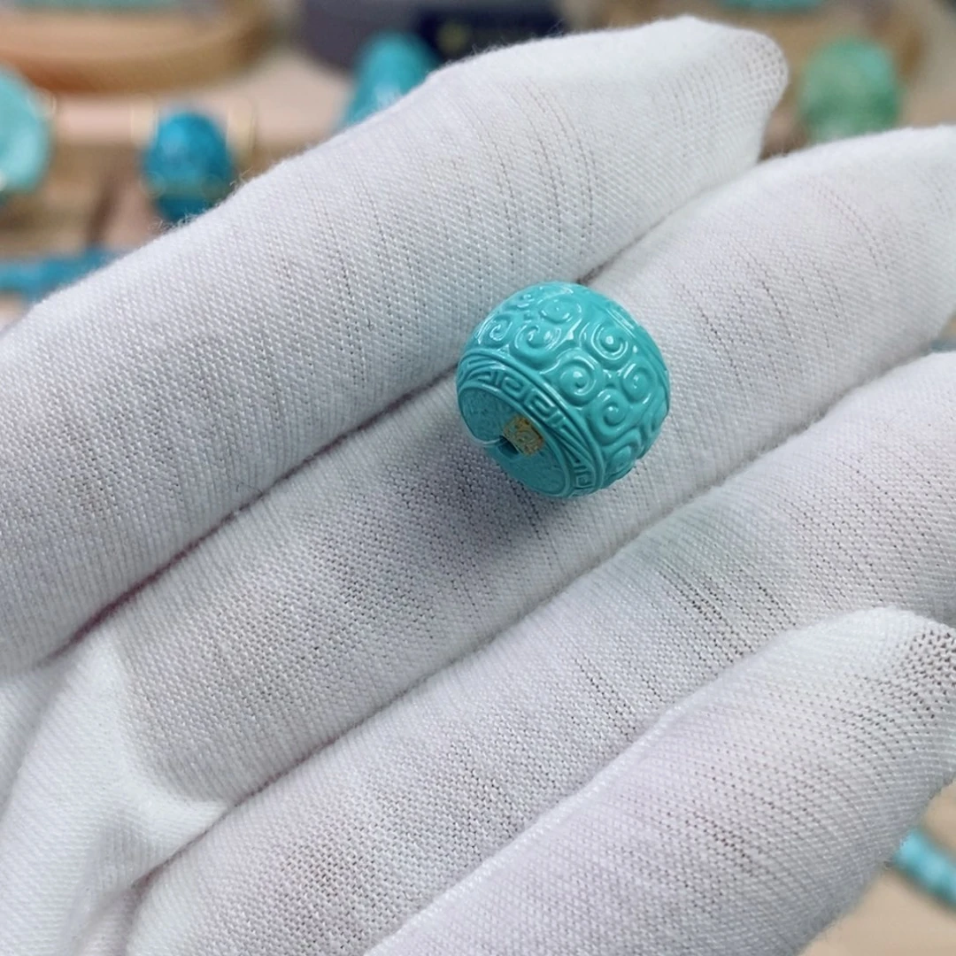 绿松石未镶嵌珠宝奇石13.5mm