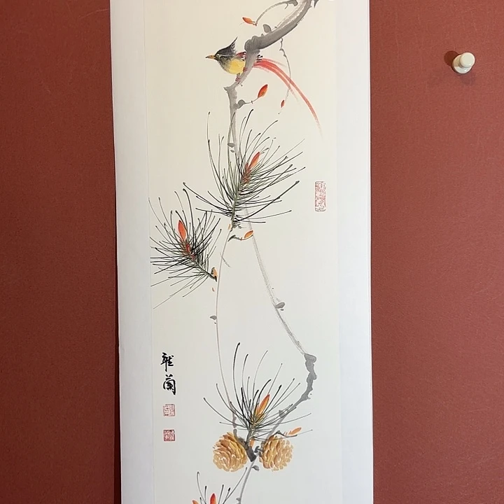 国画听兰老师花鸟