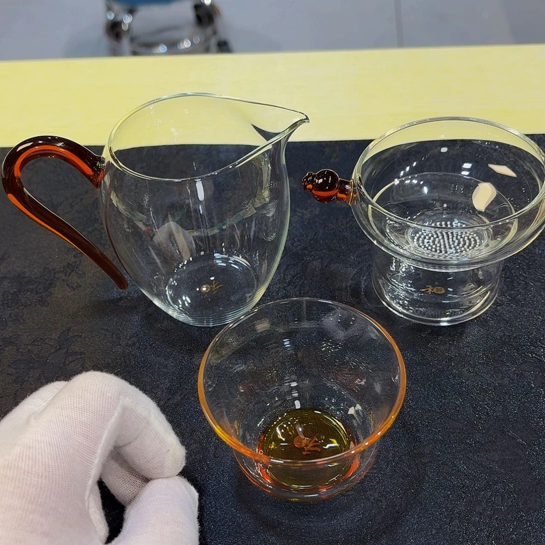 HQ金标怡然➕奉珠茶漏➕琥珀清杯简装