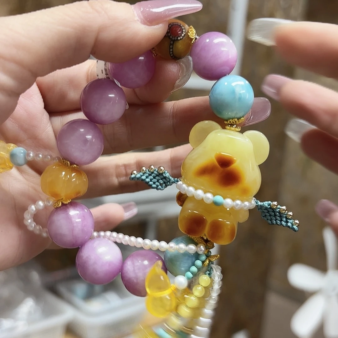 琥珀未镶嵌手链琥珀