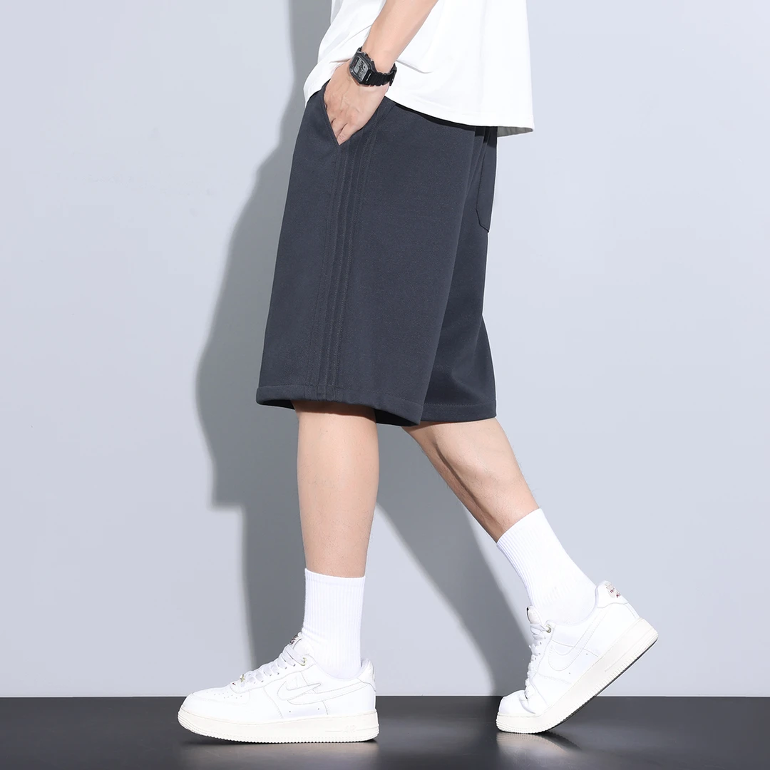 Kuvine美式重磅休闲短裤男夏季宽松直筒轻薄户外运动百搭五分裤子