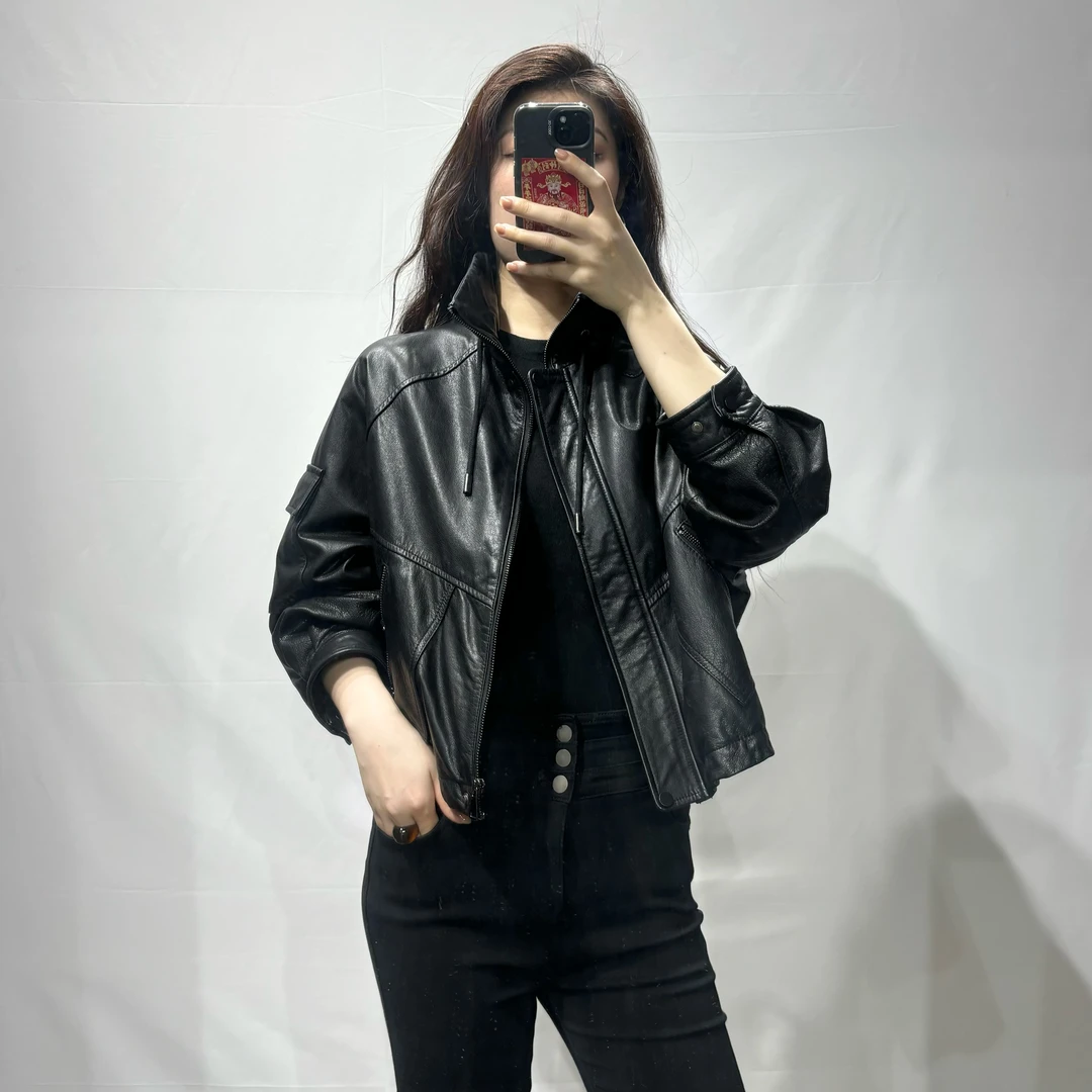 2025-真皮修身常规纯色高端轻奢气质减龄短款通勤时尚外套-302