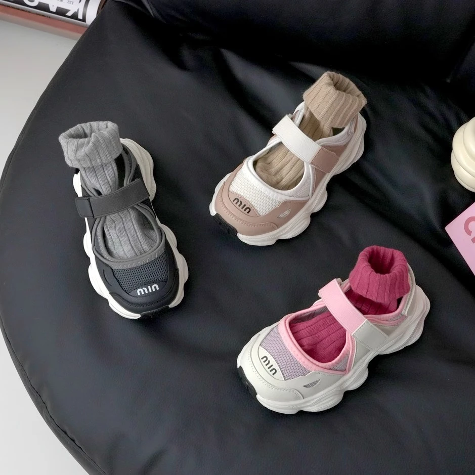 ABC 儿童包头凉鞋2025春夏新款女童男童跑鞋休闲鞋玛丽珍运动鞋潮