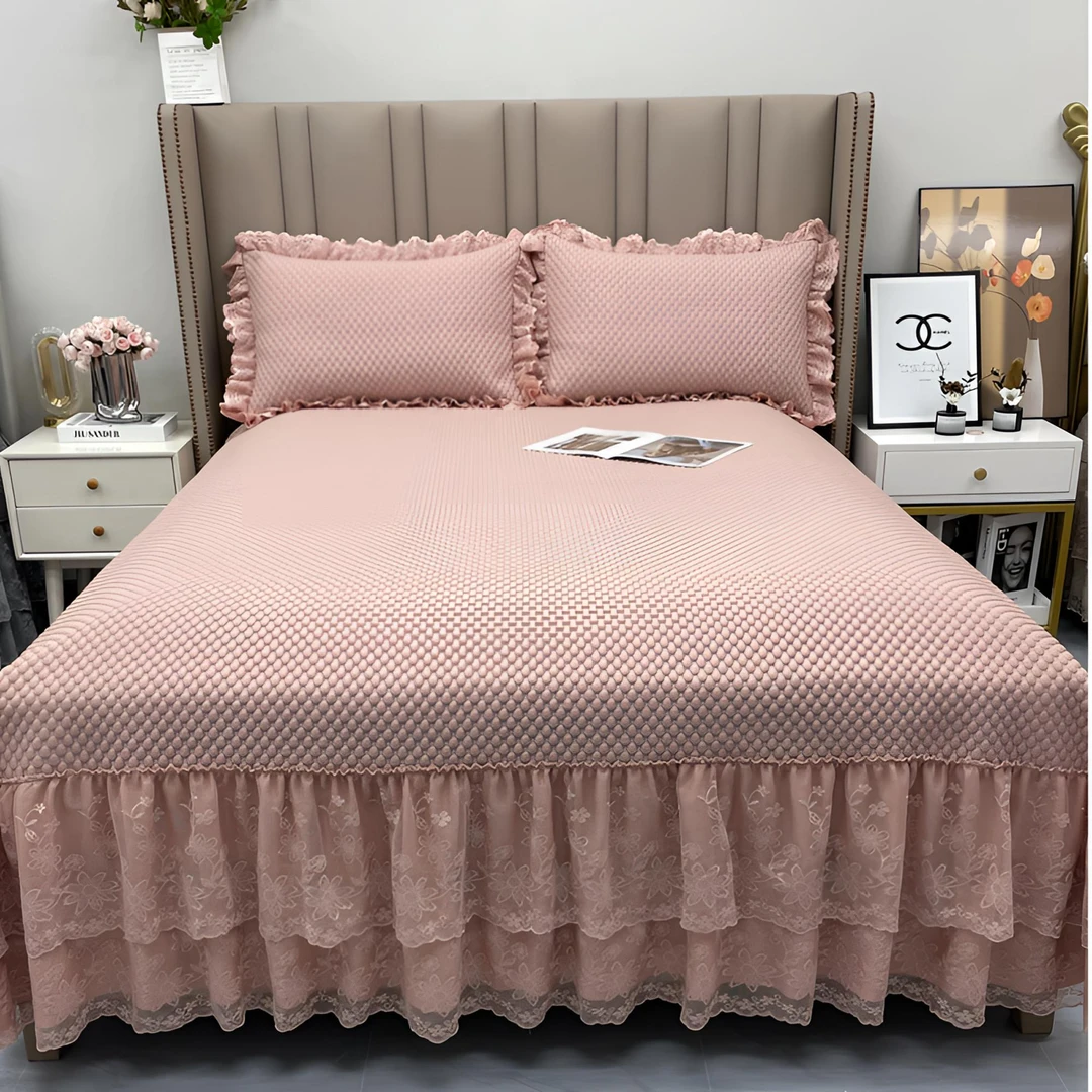 【A类冰豆豆软凉席三件套】夏天专用透气冰丝席空调席三件套可机洗