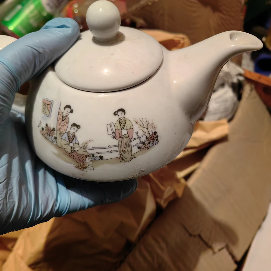 磁州窑强化瓷 三娘教子 孤品