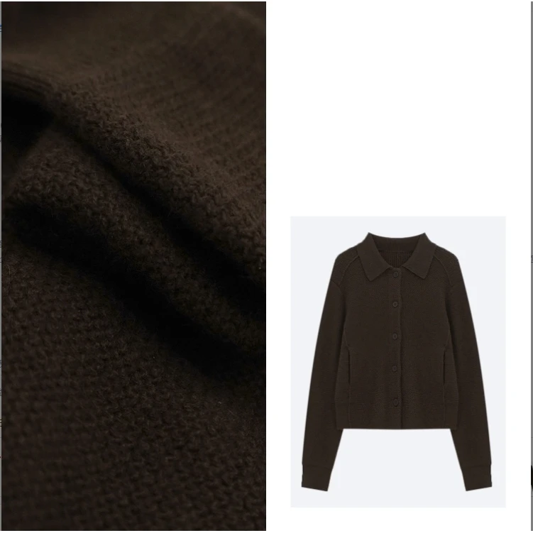 【苏大美】山羊绒+绵羊毛复古法式慵懒针织外套4ZDM25040