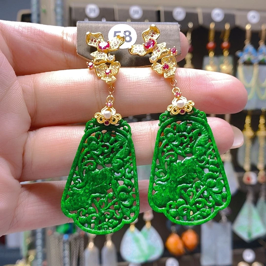 未镶嵌翡翠耳饰翡翠