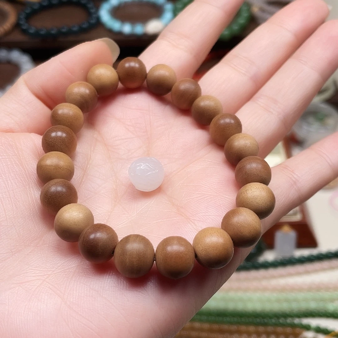 菩提无事牌檀香木卡1.0单圈手串