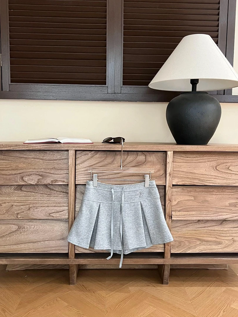 【赵小小yimao】抽绳防走光裤裙辣妹显瘦百褶高腰a字半身裙R-96088