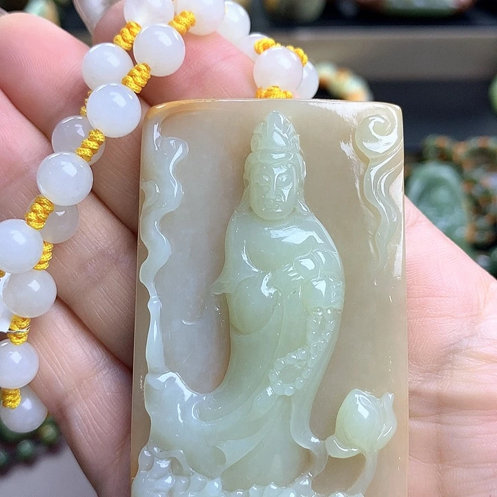海***草吊坠(赠链)未镶嵌透闪石质玉