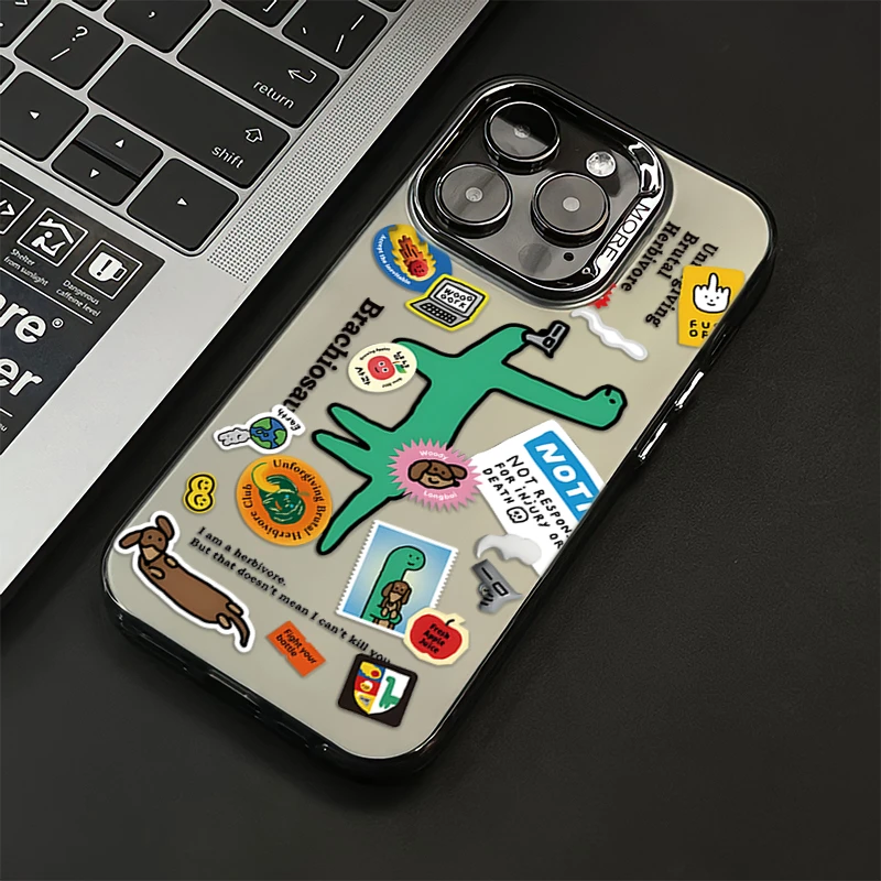 卡通标签适用苹果16手机壳iphone15promax保护套14/13/12/11高级