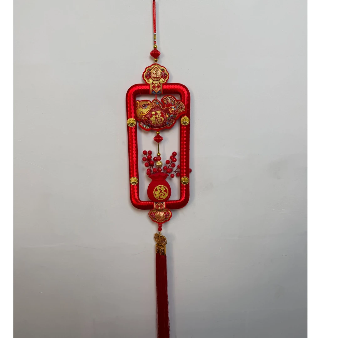 2025蛇年新年过年福字喜庆挂件春节装饰品中国结灯笼墙上挂饰