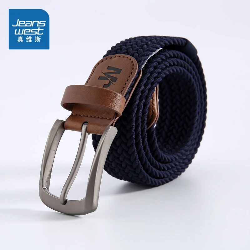 真维斯青少年休闲通勤编织腰带春秋新品针织时尚潮流纯色男士LP