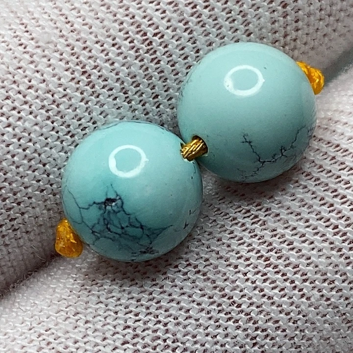 绿松石未镶嵌天然原矿 地大质检9.4mm