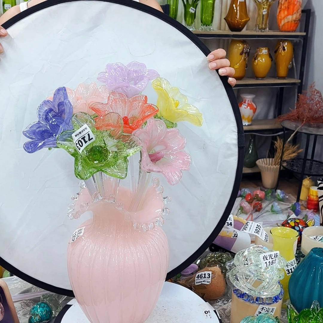7花1夜光瓶 家悦琉璃工艺品