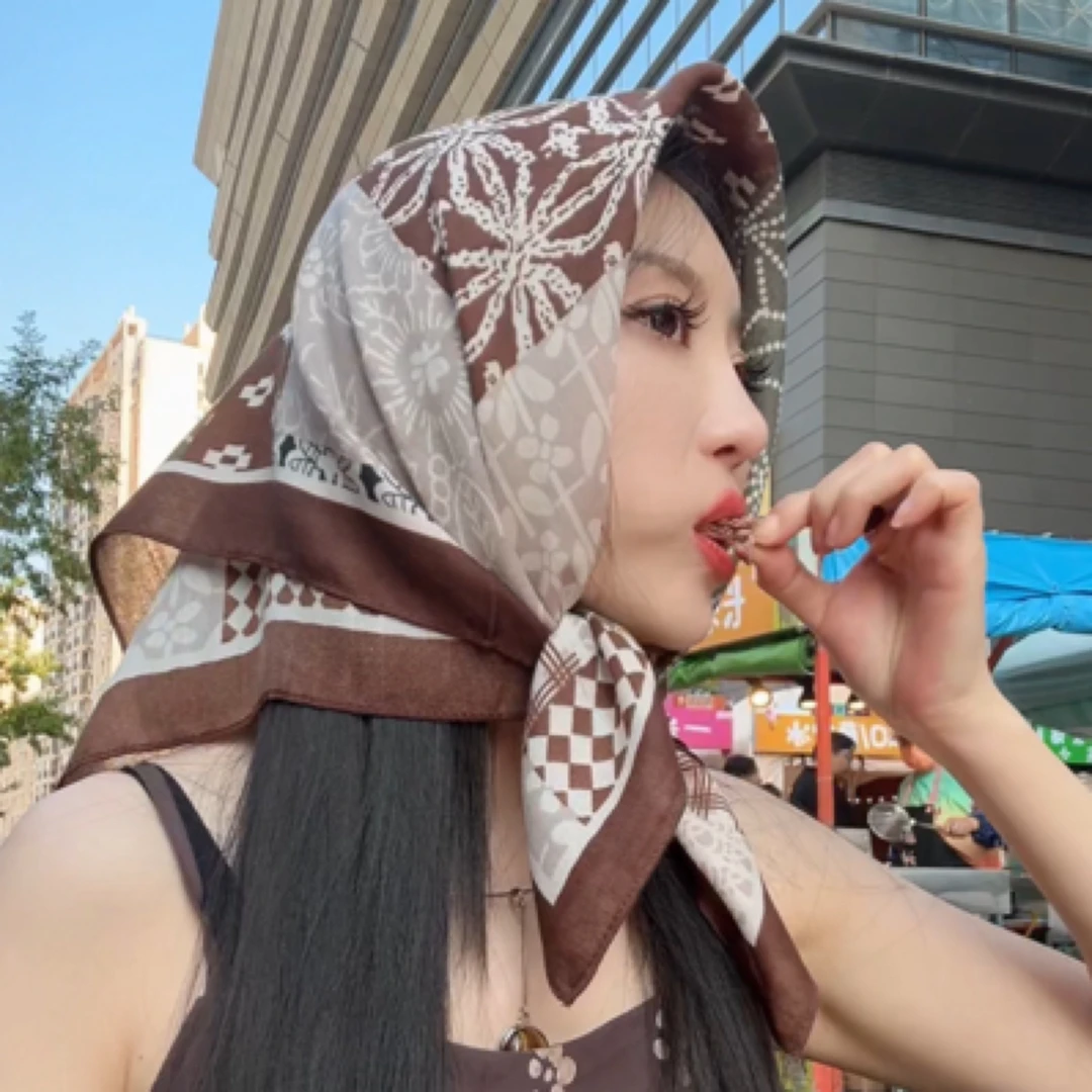 复古面小方巾咔叽腰领巾