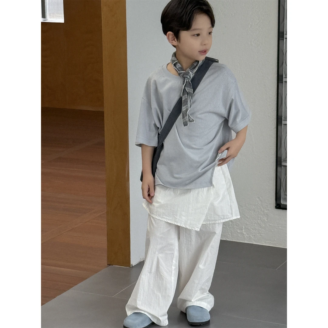 in 爱：nl25夏季童装男童T恤韩版儿童设计款净版宽松百搭半袖90785