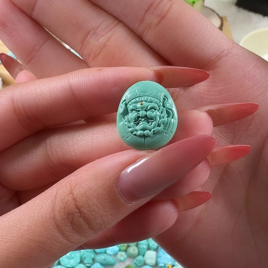 绿松石未镶嵌吊坠(不含链)黄财神