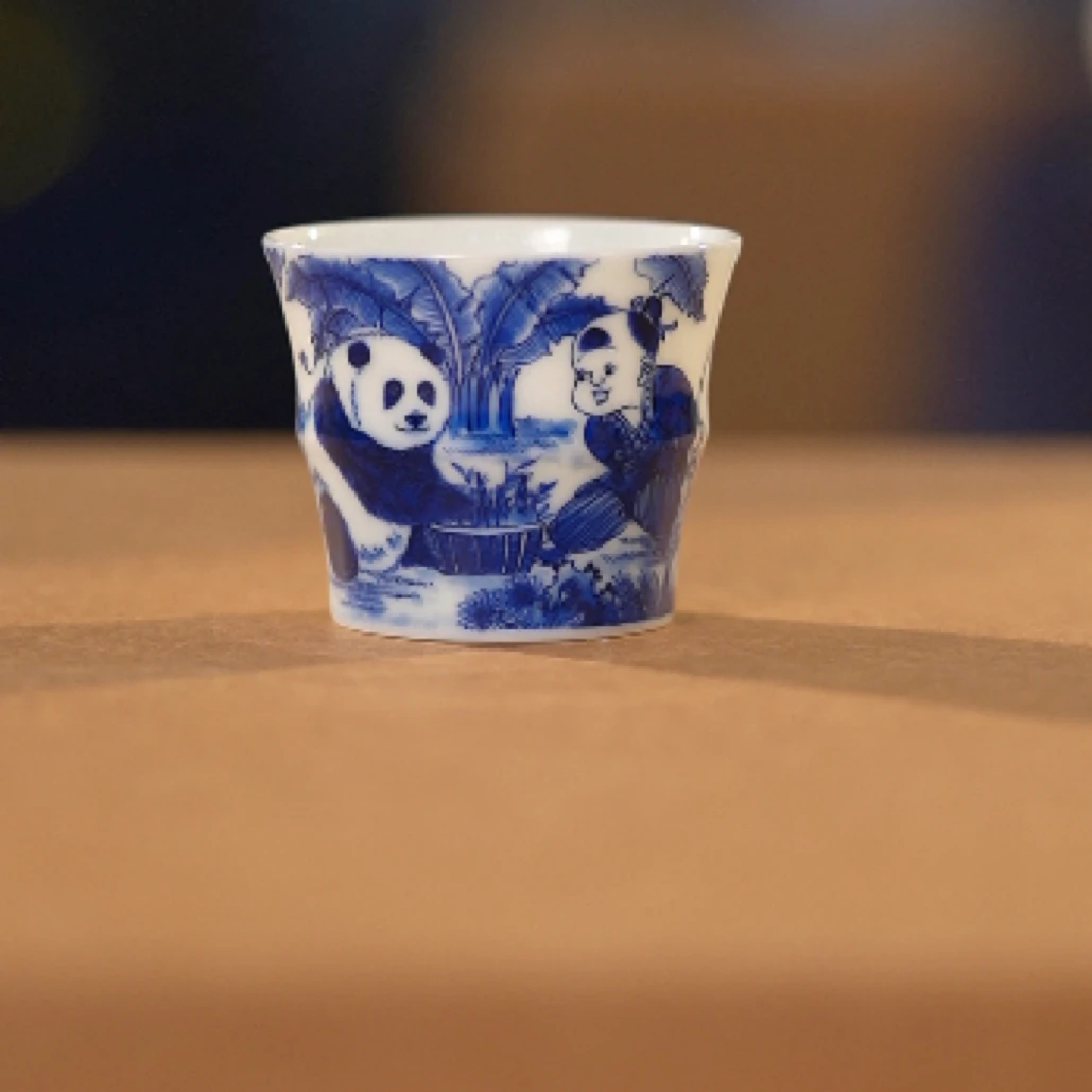 【刷刷专属】 铭墨丨童子+熊猫（两节竹杯）
