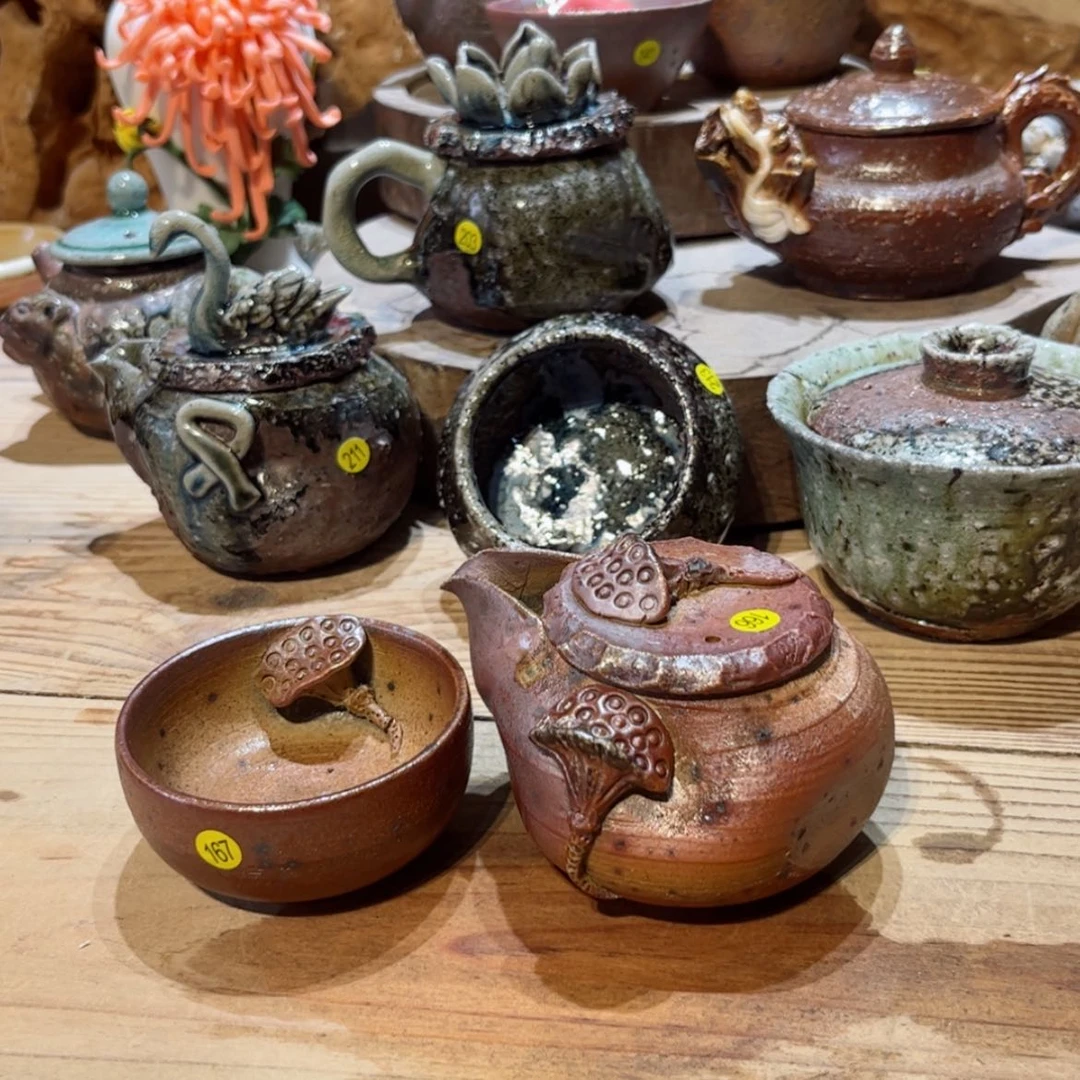 【闪购商品】柴烧茶具手工宝瓶套装166.167