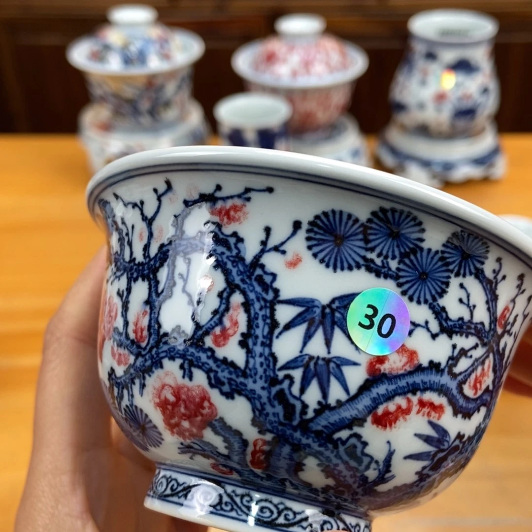 手绘现代茶具非古董