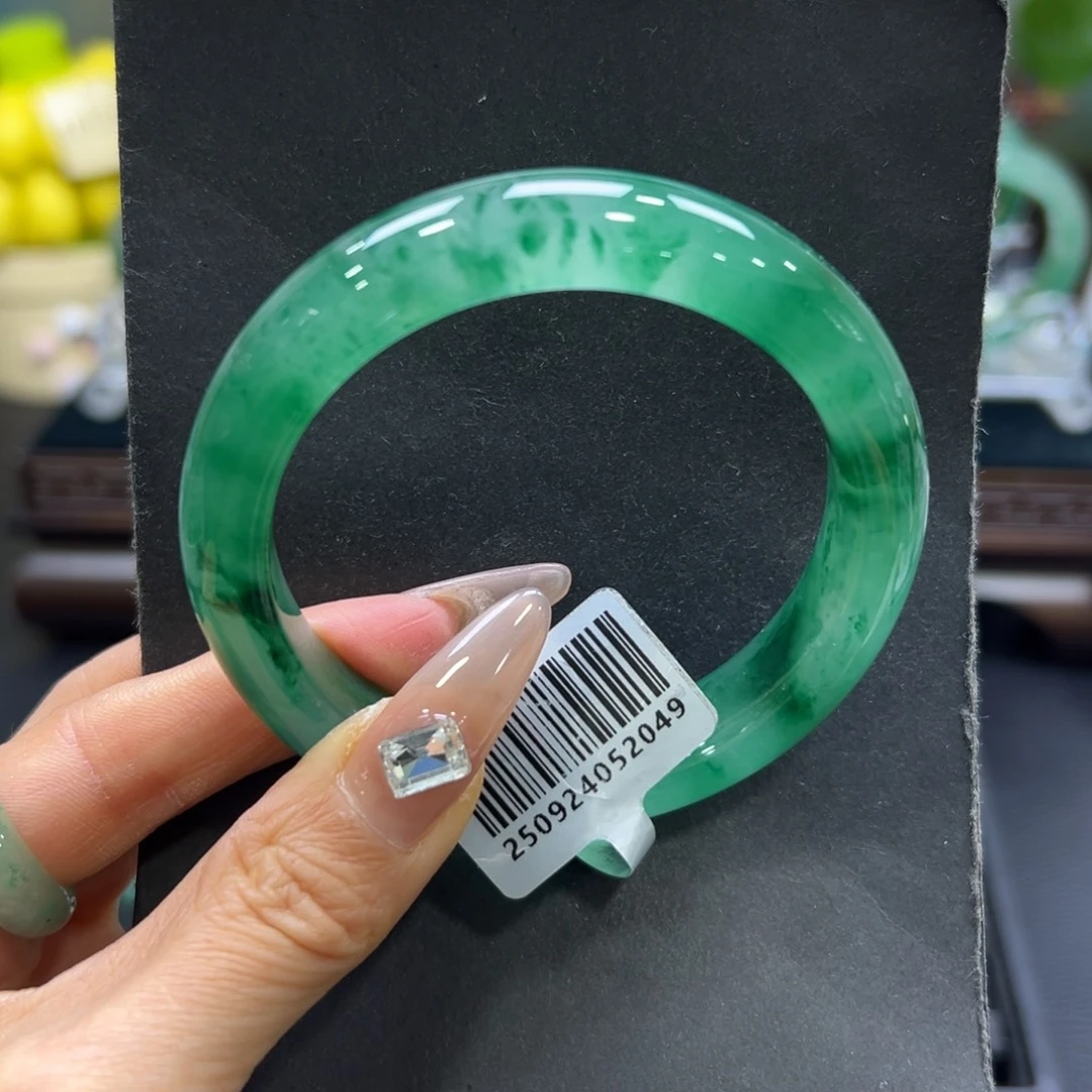 石英质玉（非洲翠）未镶嵌手镯58-59