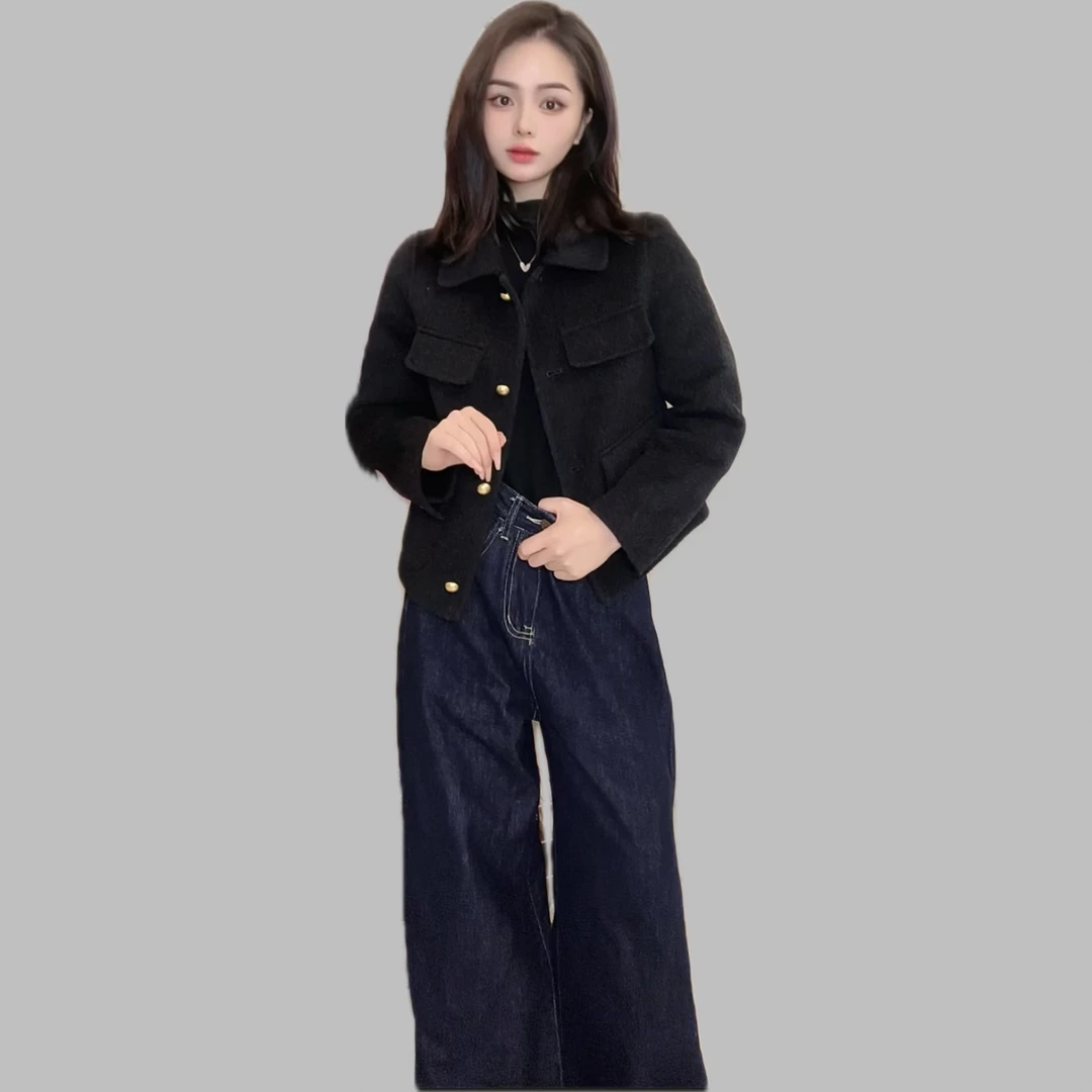 【Manjia专属】羊绒+超细绵羊毛气质时尚休闲小香风24807款.