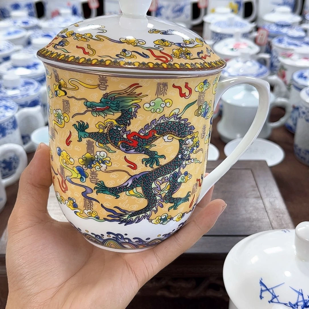 摆件瓷景德镇陶瓷马克杯