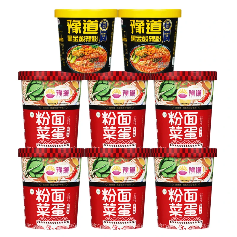 豫道粉面菜蛋+黑金酸辣粉组合装方便面粉丝美味速食冲泡夜宵泡面