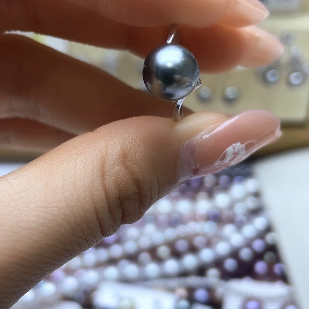 海水珍珠戒指银S925镶嵌