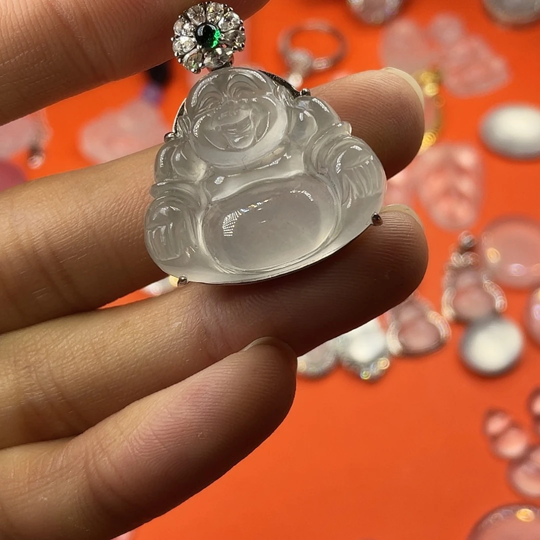 石英质玉颈饰银S925镶嵌