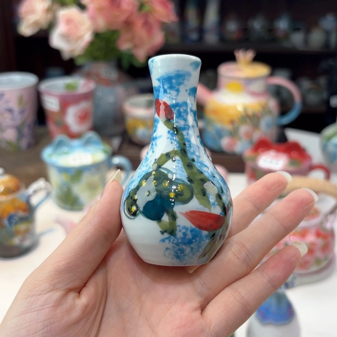 景德镇手绘高温釉下彩陶瓷茶具