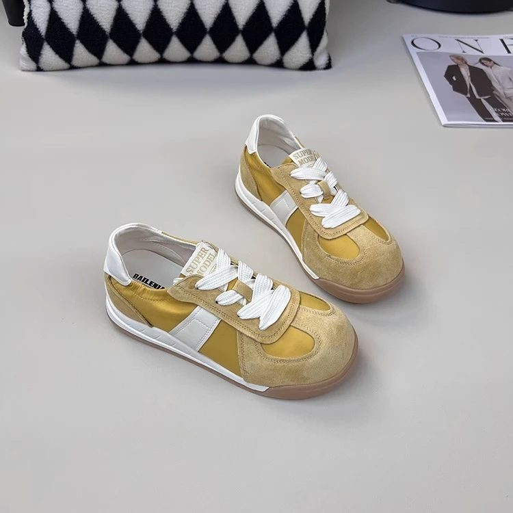 时尚女鞋德训鞋2025春秋季新款厚底丑萌大头阿甘休闲运动老爹鞋潮